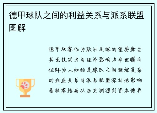 德甲球队之间的利益关系与派系联盟图解